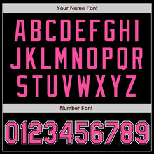Load image into Gallery viewer, Custom Black Pink-White Authentic Baseball Jersey