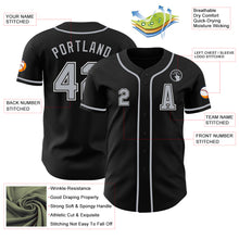 Load image into Gallery viewer, Custom Black Gray-White Authentic Baseball Jersey