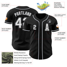 Load image into Gallery viewer, Custom Black White-Gray Authentic Baseball Jersey