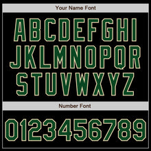 Load image into Gallery viewer, Custom Black Green-Cream Authentic Baseball Jersey