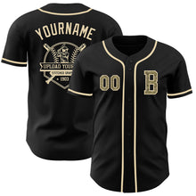 Load image into Gallery viewer, Custom Black Camo-Cream Authentic Baseball Jersey