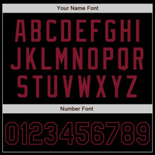 Load image into Gallery viewer, Custom Black Crimson Authentic Baseball Jersey