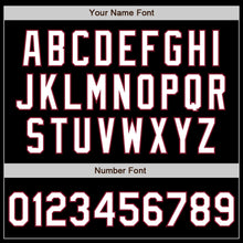 Load image into Gallery viewer, Custom Black White-Crimson Authentic Baseball Jersey