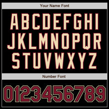 Load image into Gallery viewer, Custom Black Crimson-Cream Authentic Baseball Jersey