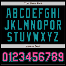 Load image into Gallery viewer, Custom Black Pink-Teal Authentic Baseball Jersey