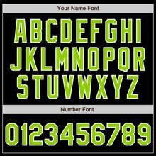 Load image into Gallery viewer, Custom Black Neon Green-White Authentic Baseball Jersey