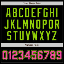 Load image into Gallery viewer, Custom Black Pink-Neon Green Authentic Baseball Jersey