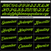 Load image into Gallery viewer, Custom Black Neon Green-Green Authentic Throwback Basketball Jersey