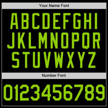 Load image into Gallery viewer, Custom Black Neon Green-Green Authentic Throwback Basketball Jersey