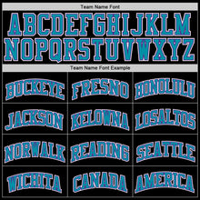 Load image into Gallery viewer, Custom Black Teal Purple-White Authentic Throwback Basketball Jersey