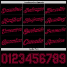 Load image into Gallery viewer, Custom Black Maroon Authentic Basketball Jersey
