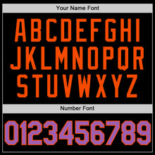 Load image into Gallery viewer, Custom Black Medium Purple-Orange Authentic Basketball Jersey
