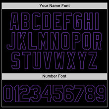 Load image into Gallery viewer, Custom Black Purple Authentic Basketball Jersey