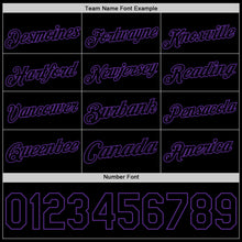 Load image into Gallery viewer, Custom Black Purple Authentic Basketball Jersey