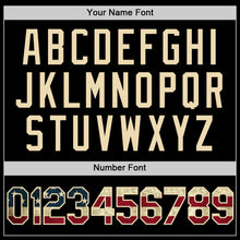 Load image into Gallery viewer, Custom Black Vintage USA Flag-Cream Authentic Basketball Jersey