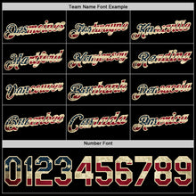 Load image into Gallery viewer, Custom Black Vintage USA Flag-Cream Authentic Basketball Jersey