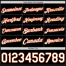 Load image into Gallery viewer, Custom Black White-Orange Authentic Basketball Jersey