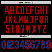 Load image into Gallery viewer, Custom Black Royal-Red Authentic Basketball Jersey