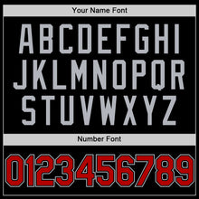 Load image into Gallery viewer, Custom Black Red-Gray Authentic Basketball Jersey