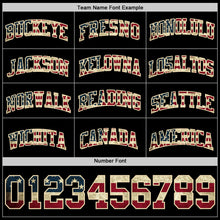 Load image into Gallery viewer, Custom Black Vintage USA Flag-Cream Authentic Basketball Jersey