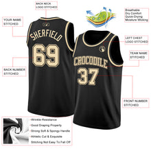 Load image into Gallery viewer, Custom Black Cream Authentic Basketball Jersey