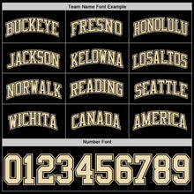Load image into Gallery viewer, Custom Black Cream Authentic Basketball Jersey