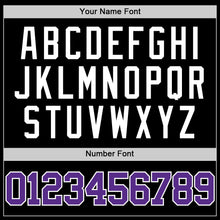 Load image into Gallery viewer, Custom Black Purple-White Authentic Basketball Jersey