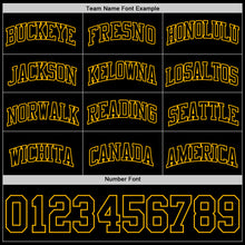 Load image into Gallery viewer, Custom Black Gold Authentic Basketball Jersey