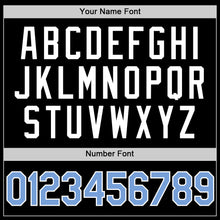 Load image into Gallery viewer, Custom Black Light Blue-White Authentic Basketball Jersey