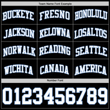 Load image into Gallery viewer, Custom Black White-Light Blue Authentic Basketball Jersey