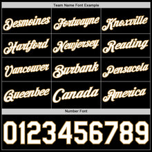 Load image into Gallery viewer, Custom Black White-Old Gold Authentic Basketball Jersey