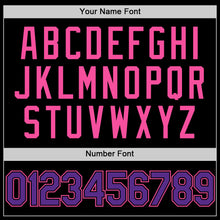 Load image into Gallery viewer, Custom Black Purple-Pink Authentic Basketball Jersey