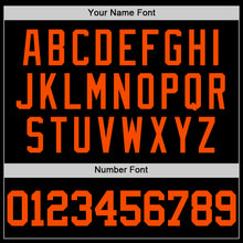 Load image into Gallery viewer, Custom Black Orange Authentic Basketball Jersey