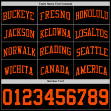 Load image into Gallery viewer, Custom Black Orange Authentic Basketball Jersey