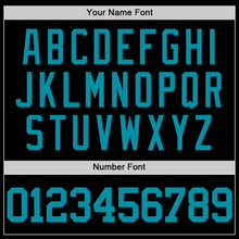 Load image into Gallery viewer, Custom Black Teal Authentic Basketball Jersey