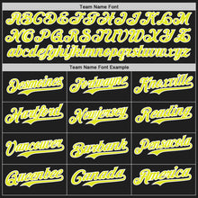Load image into Gallery viewer, Custom Black Neon Yellow-White Authentic Baseball Jersey
