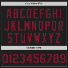 Load image into Gallery viewer, Custom Black Crimson Authentic Baseball Jersey