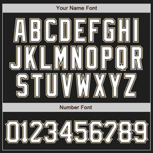 Load image into Gallery viewer, Custom Black Cream Pinstripe White Authentic Baseball Jersey