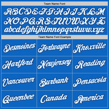 Load image into Gallery viewer, Custom Blue White-Navy Authentic Throwback Basketball Jersey