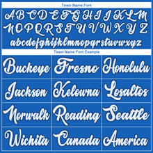 Load image into Gallery viewer, Custom Blue White-Navy Authentic Throwback Basketball Jersey