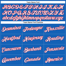 Load image into Gallery viewer, Custom Blue White-Red Authentic Throwback Basketball Jersey