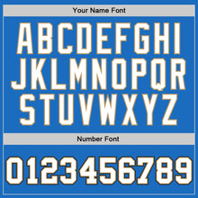 Load image into Gallery viewer, Custom Blue White-Old Gold Authentic Throwback Basketball Jersey