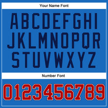 Load image into Gallery viewer, Custom Blue Red-Navy Authentic Throwback Basketball Jersey