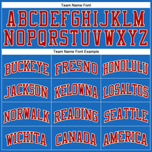 Load image into Gallery viewer, Custom Blue Red-Cream Authentic Throwback Basketball Jersey