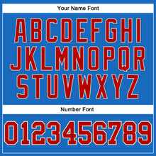 Load image into Gallery viewer, Custom Blue Red-Cream Authentic Throwback Basketball Jersey