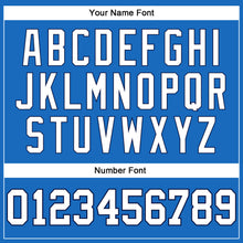 Load image into Gallery viewer, Custom Blue White-Navy Authentic Throwback Basketball Jersey