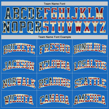 Load image into Gallery viewer, Custom Blue Vintage USA Flag-Cream Authentic Throwback Basketball Jersey