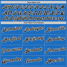 Load image into Gallery viewer, Custom Blue Black-White Authentic Throwback Basketball Jersey