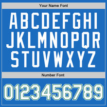 Load image into Gallery viewer, Custom Blue White-Kelly Green Authentic Throwback Basketball Jersey