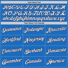 Load image into Gallery viewer, Custom Blue White-Navy Authentic Throwback Basketball Jersey